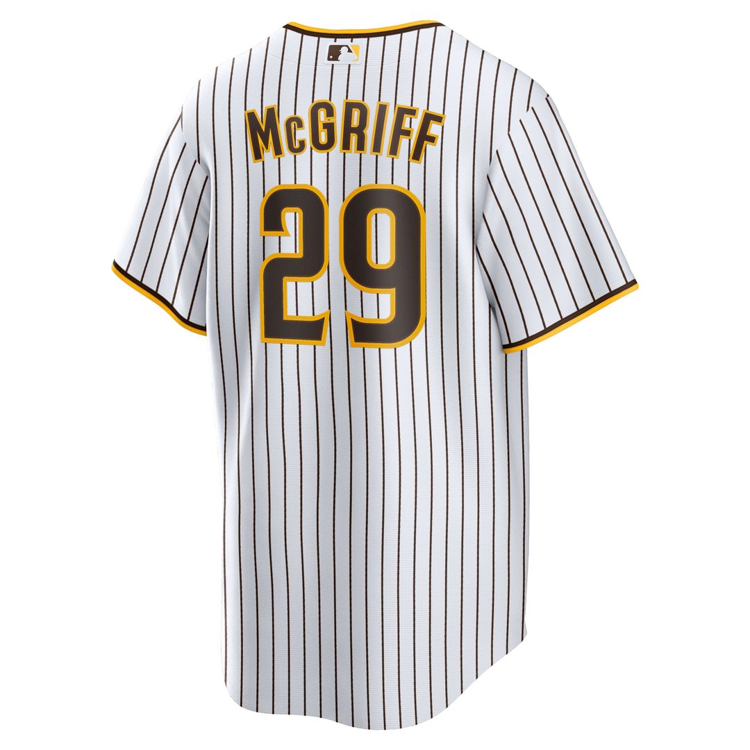 Men's San Diego Padres Fred McGriff White Home Retired Player Replica Jersey