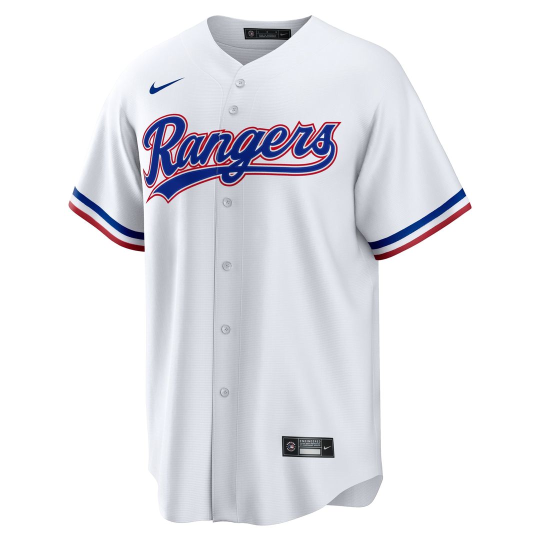 Men's Texas Rangers White #1 Groom Home Replica Jersey