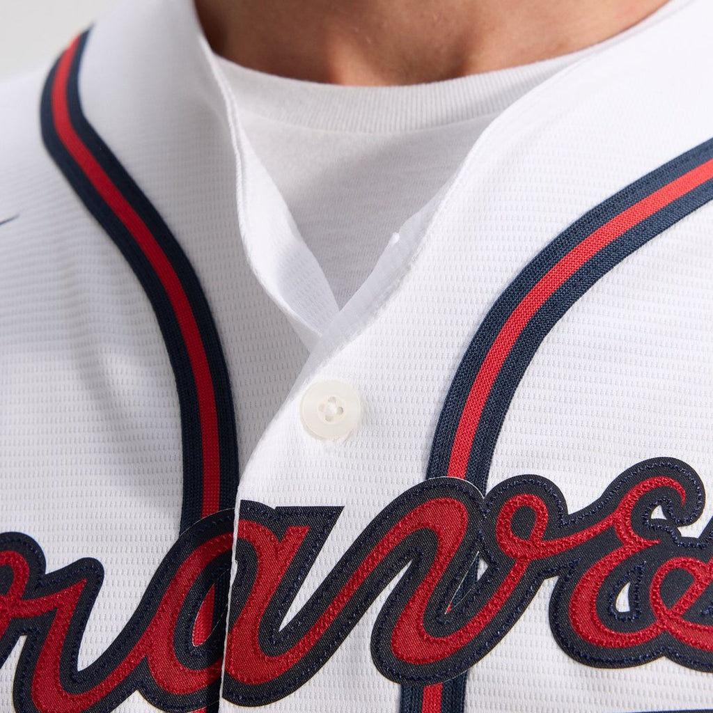 Men's Atlanta Braves White Home Replica Team Jersey