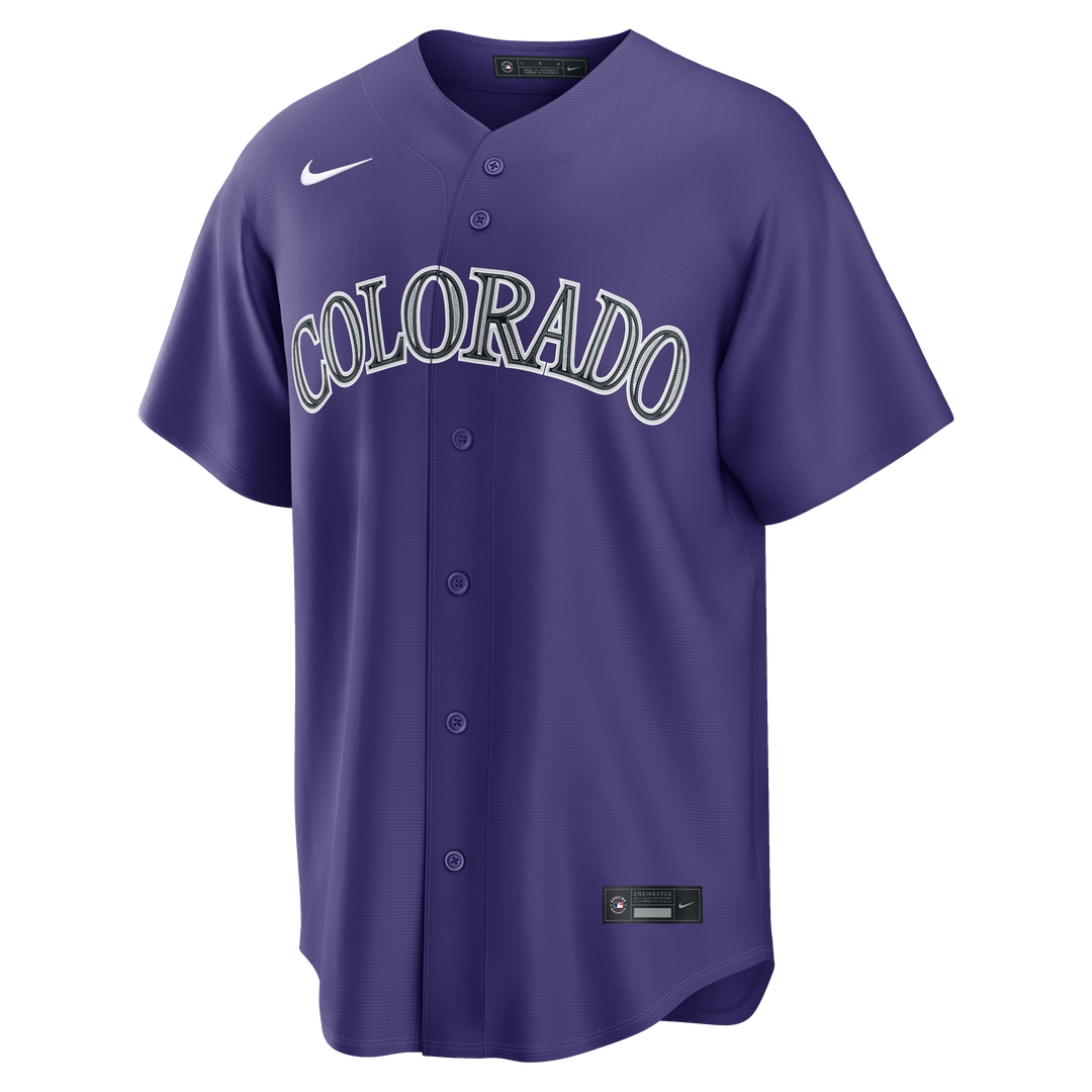 Men's Colorado Rockies Kris Bryant Purple Alternate Replica Jersey
