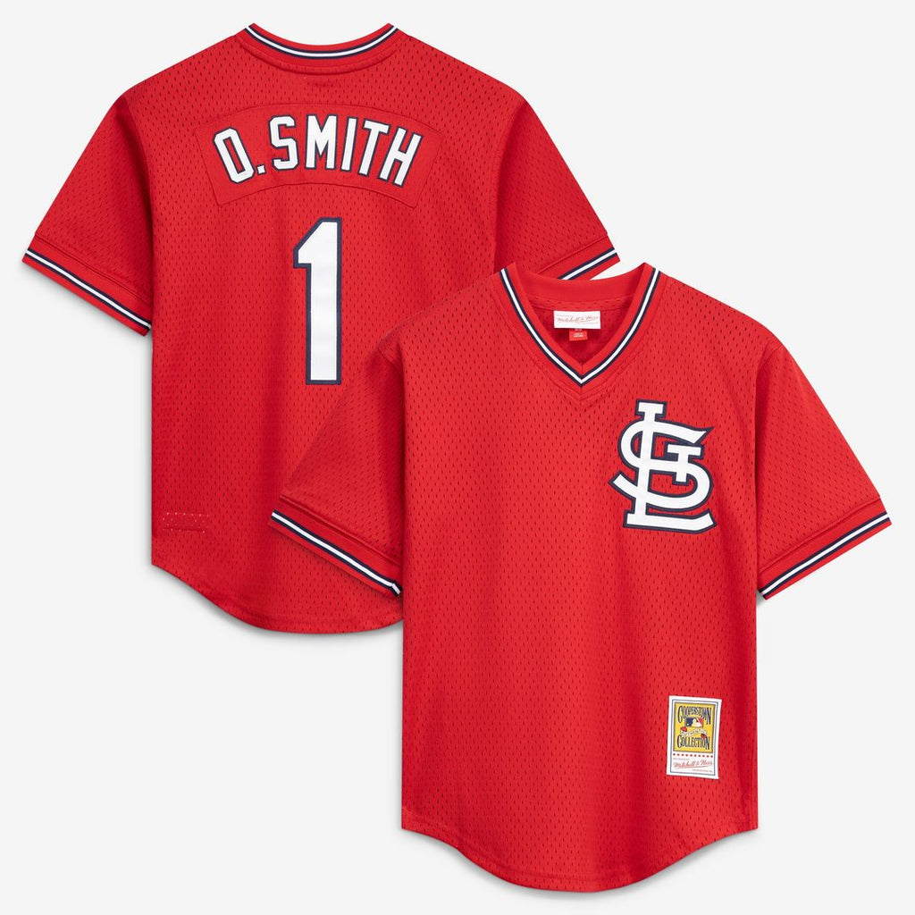 Men's St. Louis Cardinals Ozzie Smith Scarlet Batting Practice Jersey