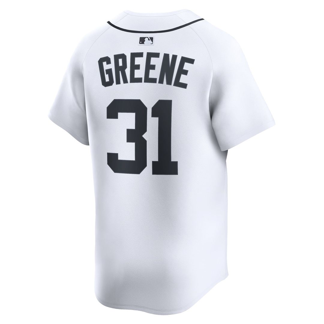 Men's Detroit Tigers Riley Greene White Home Player Jersey