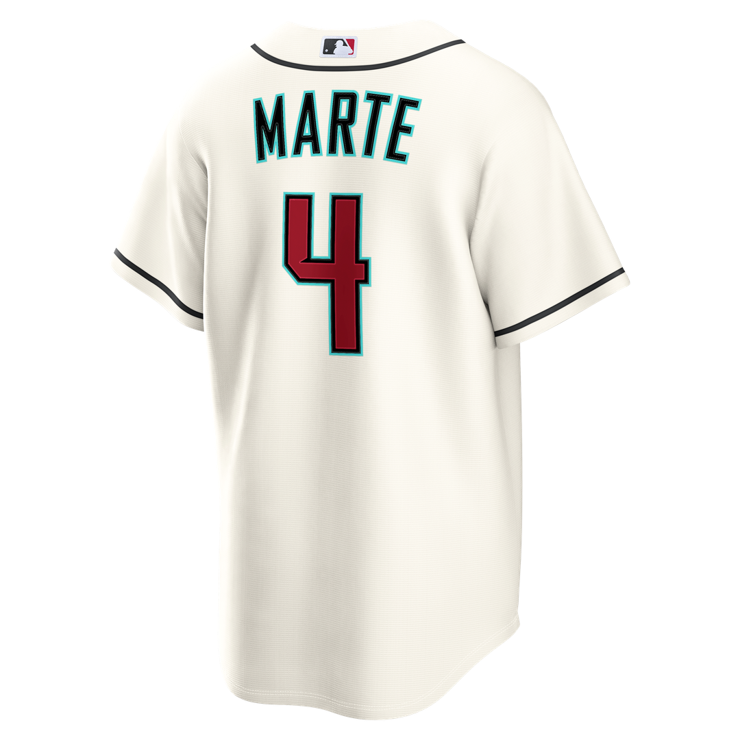 Men's Arizona Diamondbacks Ketel Marte Cream Home Replica Jersey