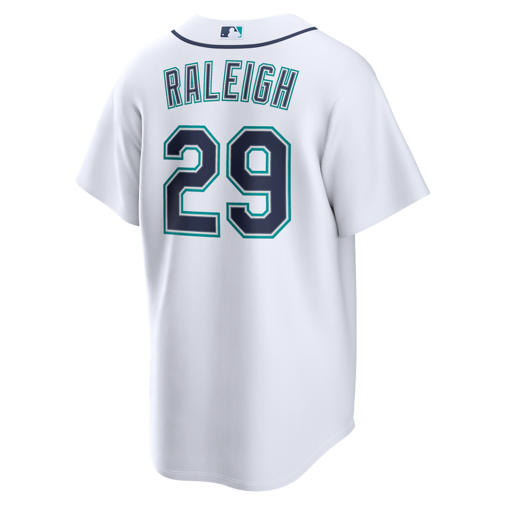Men's Seattle Mariners Cal Raleigh White Home Replica Jersey