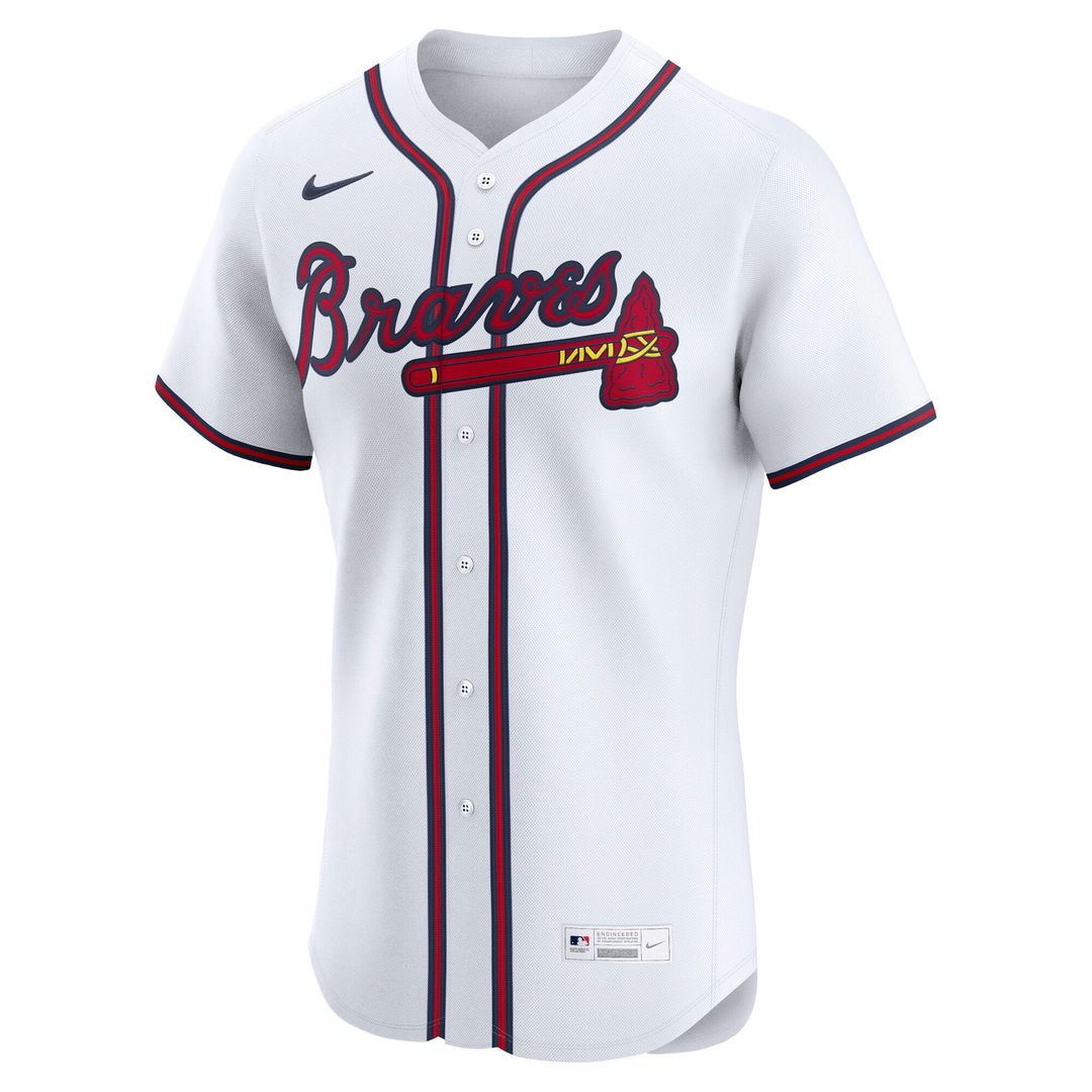 Men's Atlanta Braves White Home Elite Jersey