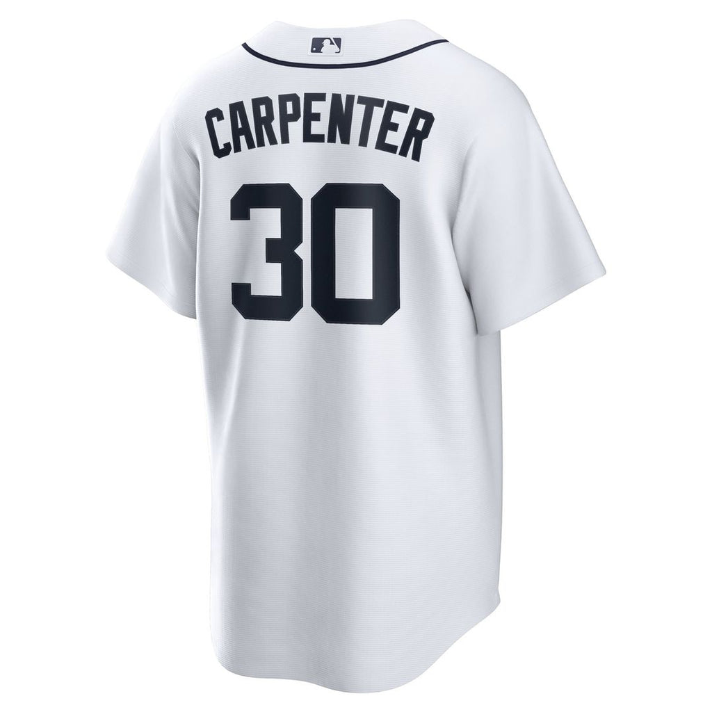 Men's Detroit Tigers Kerry Carpenter White Home Replica Jersey