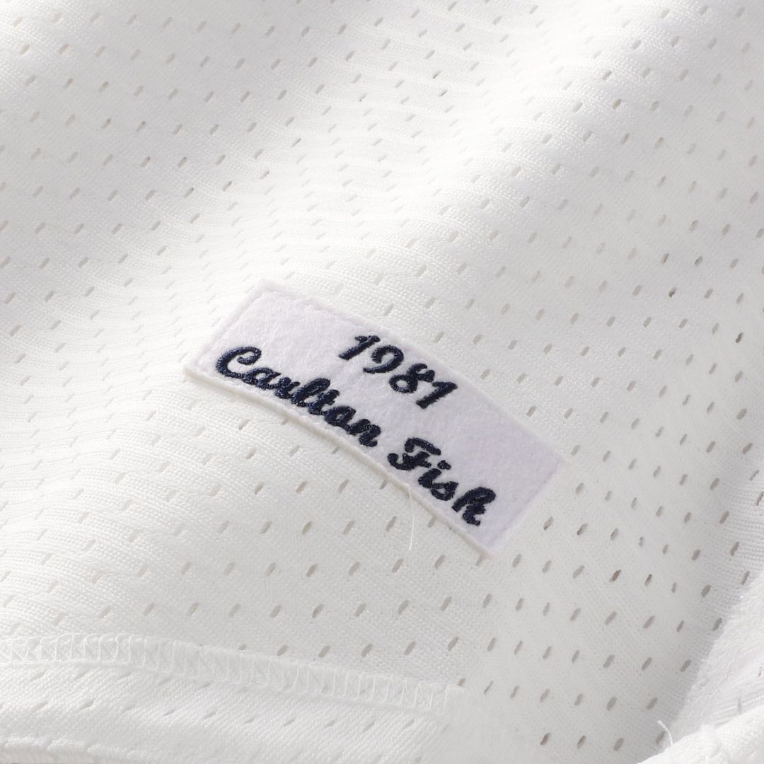 Men's Chicago White Sox Carlton Fisk White Batting Practice Jersey