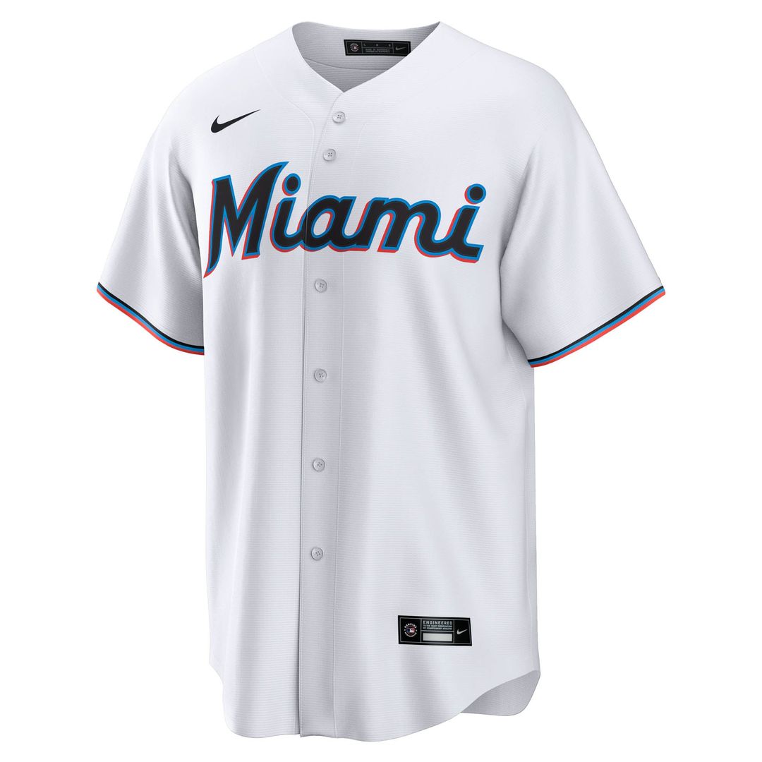 Men's Miami Marlins Graham Pauley White Home Replica Jersey