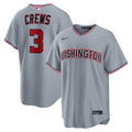 Men's Washington Nationals Dylan Crews Gray Road Replica Jersey