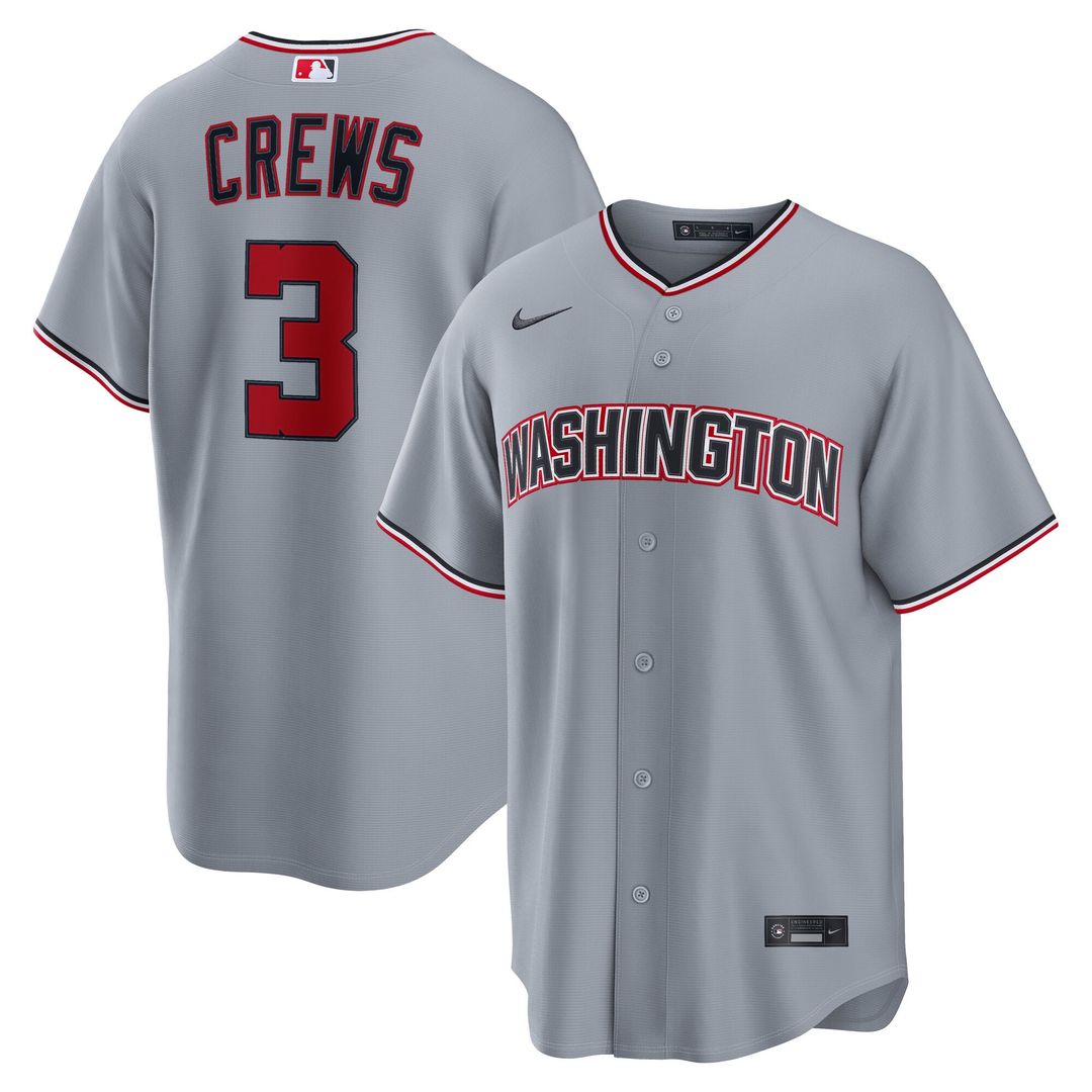 Men's Washington Nationals Dylan Crews Navy Alternate Replica Jersey
