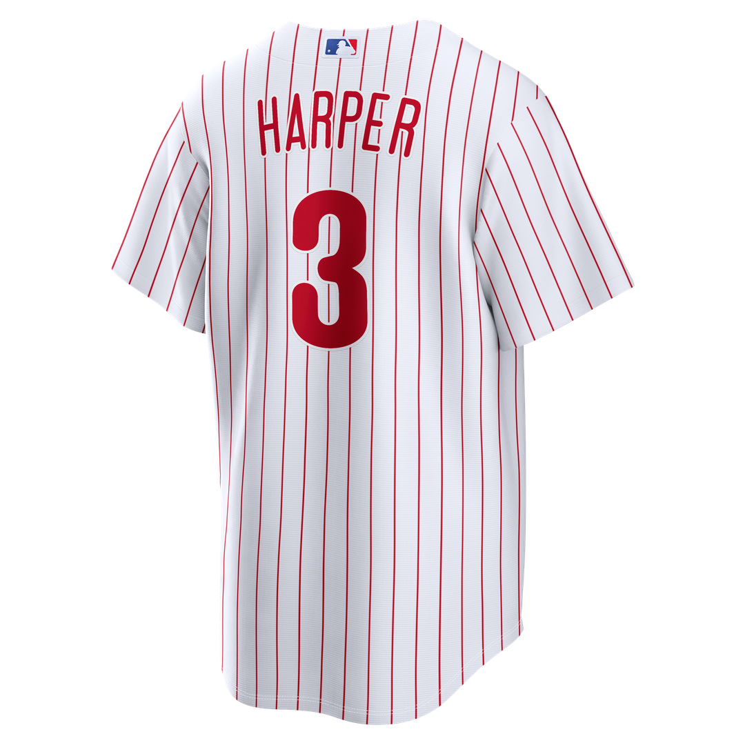 Men's Philadelphia Phillies Bryce Harper White Home Replica Jersey