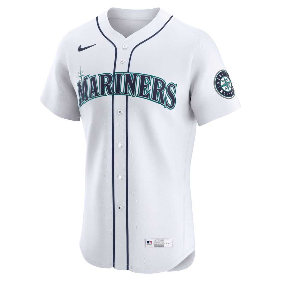 Men's Seattle Mariners White Home Elite Jersey