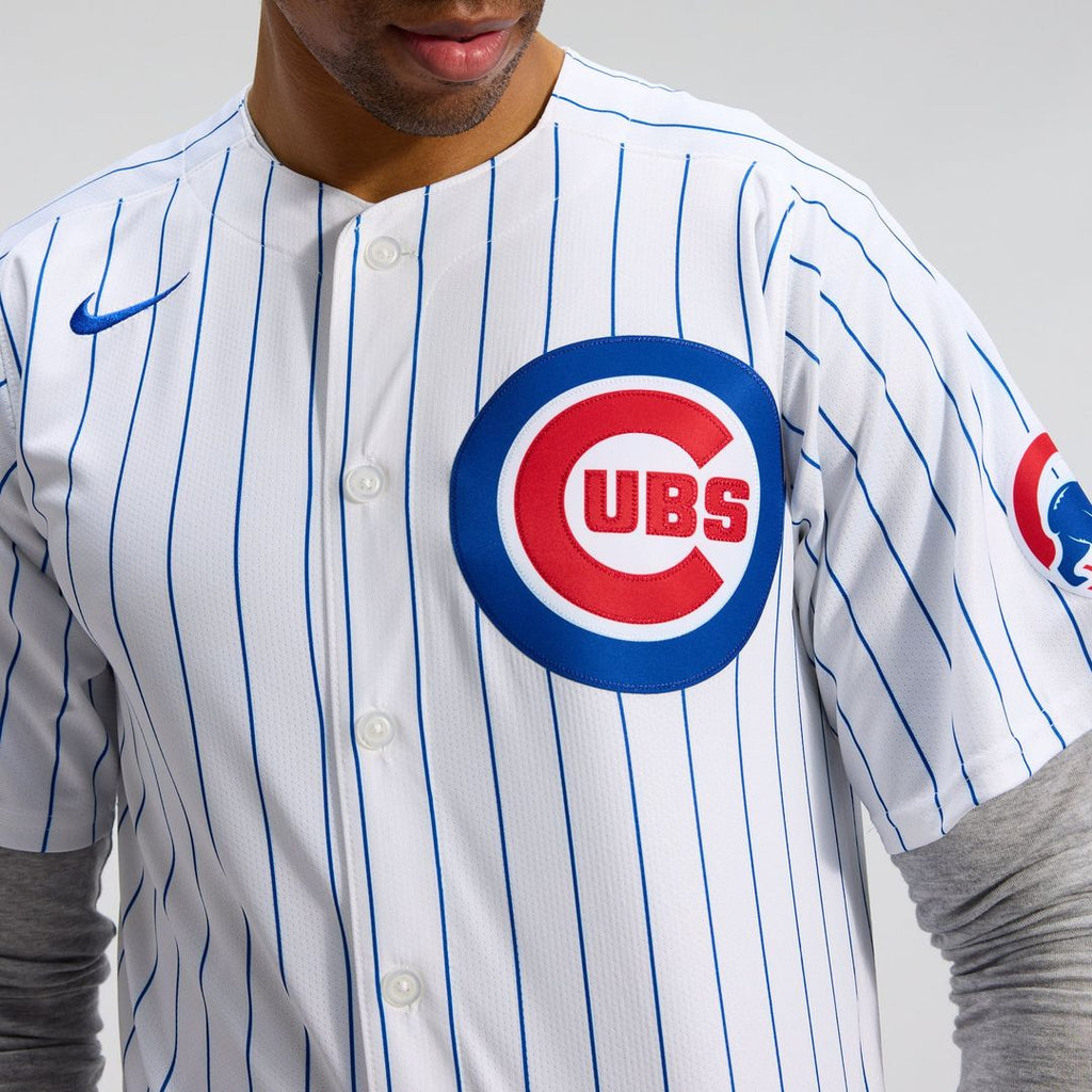 Men's Chicago Cubs Dansby Swanson White Home Player Jersey