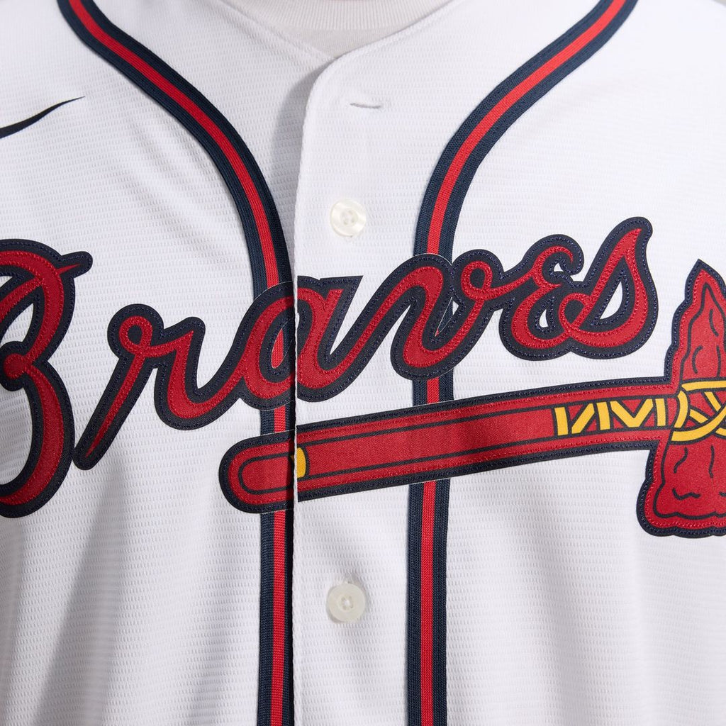 Men's Atlanta Braves White Home Replica Team Jersey