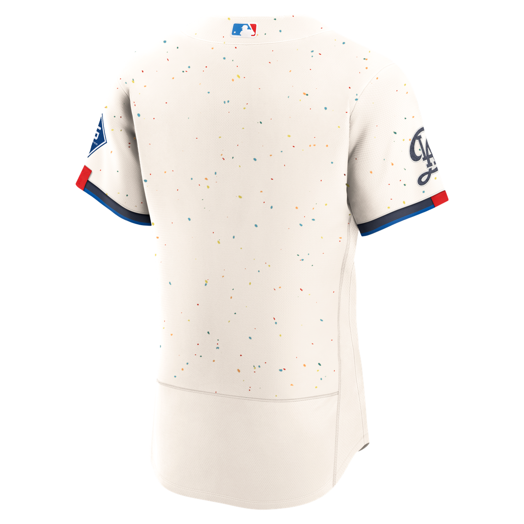 Men's Los Angeles Dodgers Cream City Connect Sponsor Patch Jersey