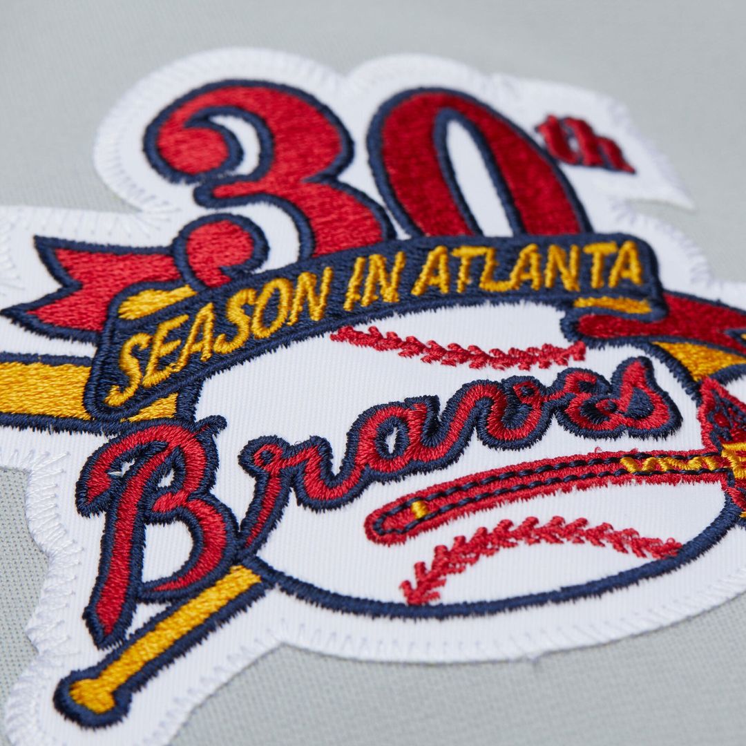 Men's Atlanta Braves Fred McGriff Gray 1995 Throwback Jersey