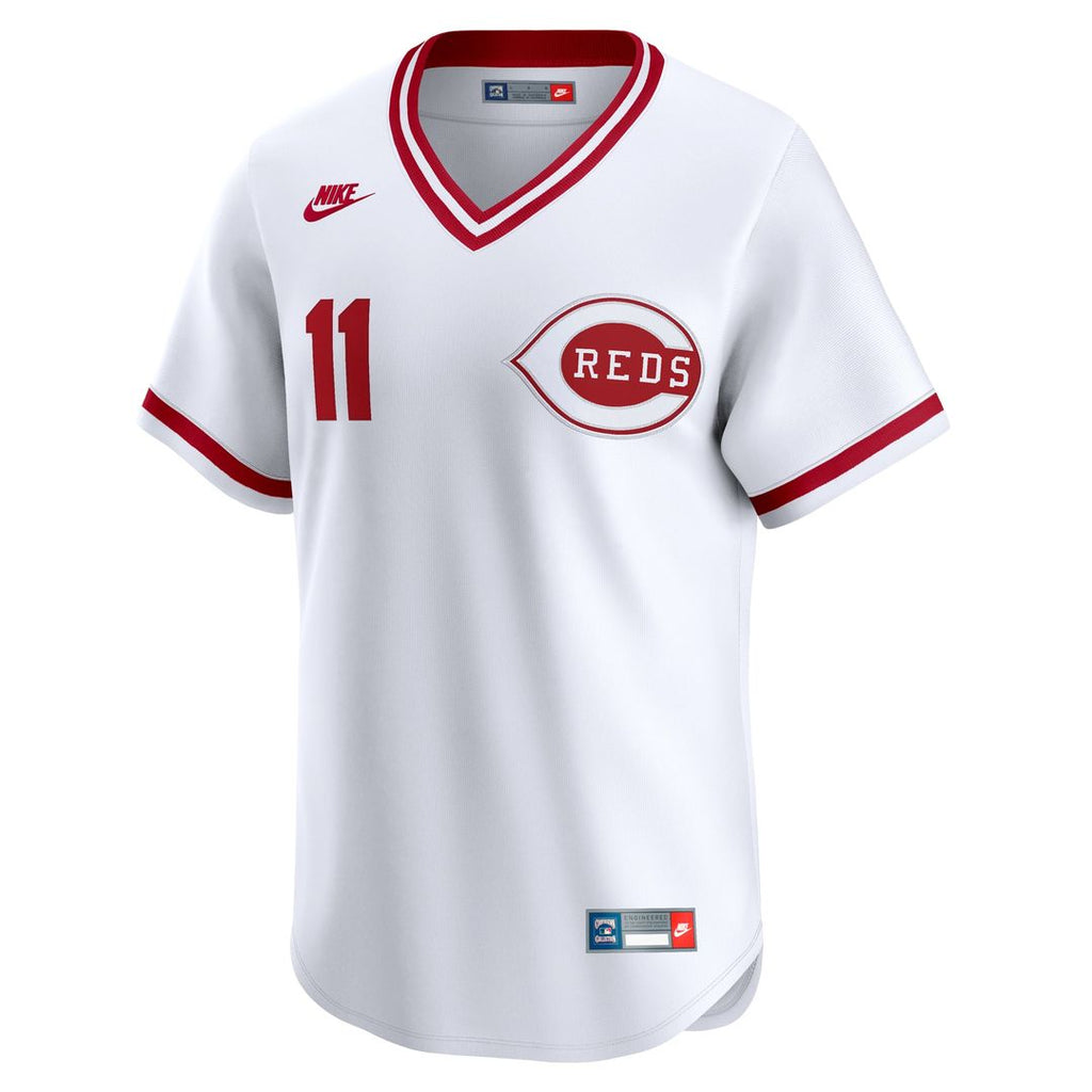 Men's Cincinnati Reds Barry Larkin White Throwback Jersey