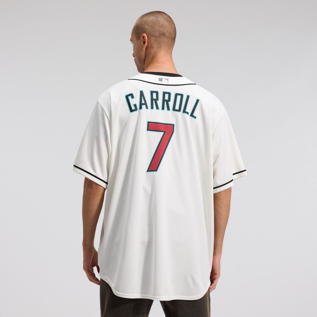 Men's Arizona Diamondbacks Corbin Carroll Cream Home Replica Jersey