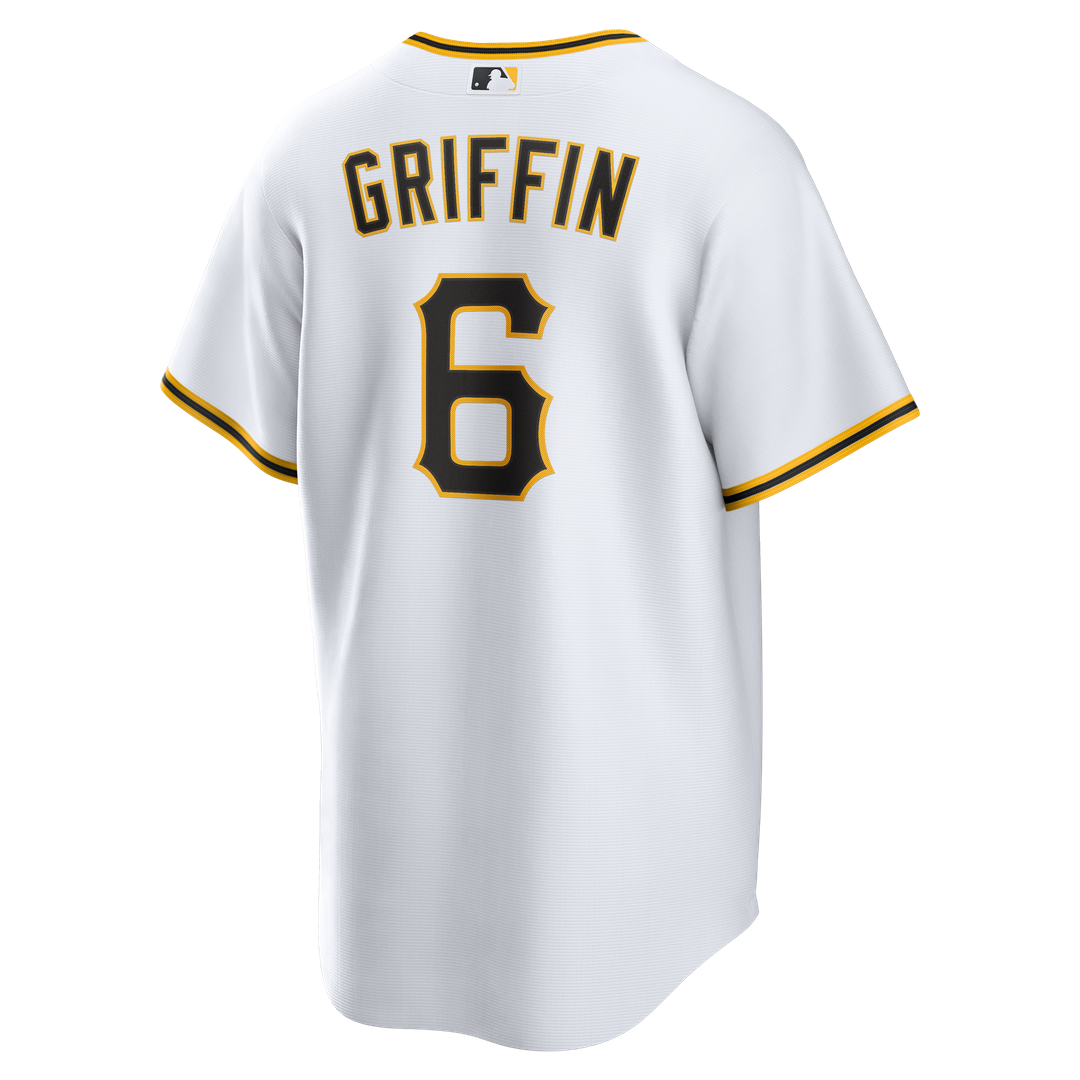 Men's Pittsburgh Pirates Konnor Griffin White Home Replica Jersey