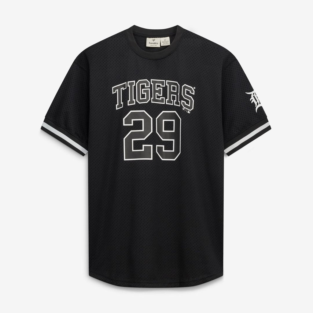 Men's Detroit Tigers Tarik Skubal Black/White Big & Tall Heavyweight Mesh Jersey