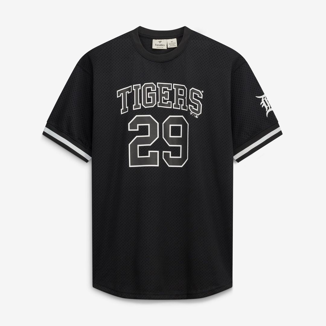 Men's Detroit Tigers Tarik Skubal Black/White Big & Tall Heavyweight Mesh Jersey