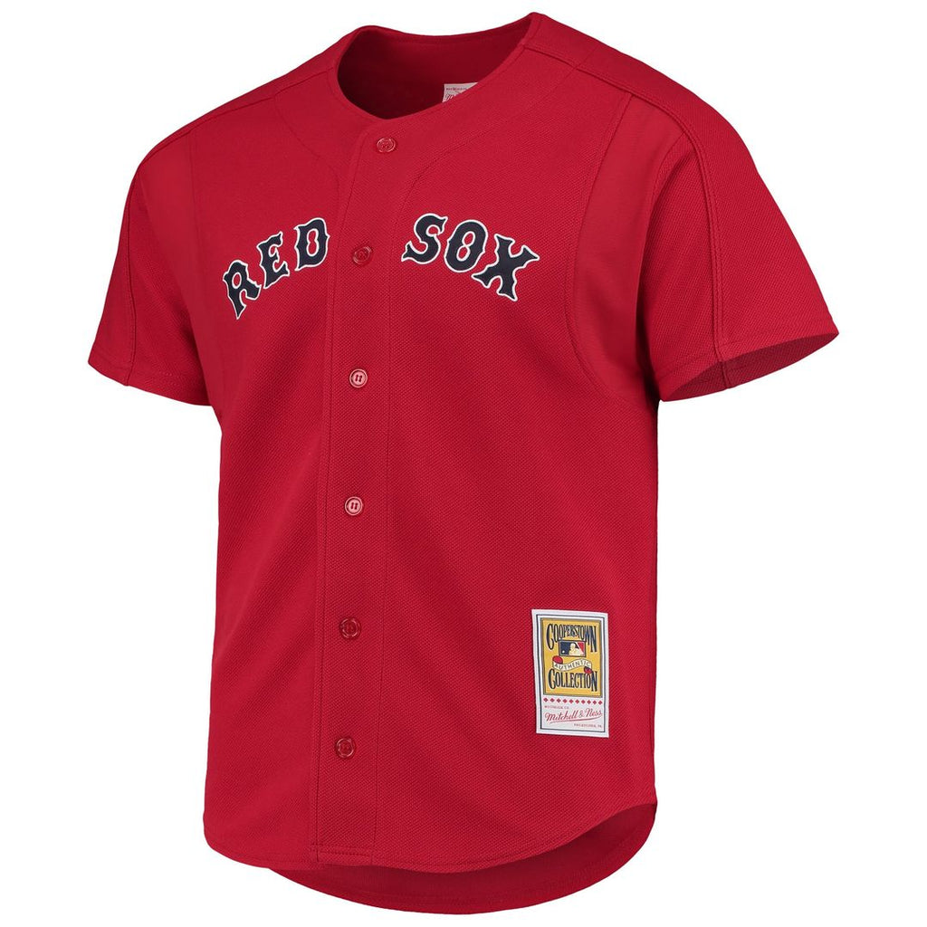 Men's Boston Red Sox David Ortiz Red Mesh Batting Practice Button-Up Jersey