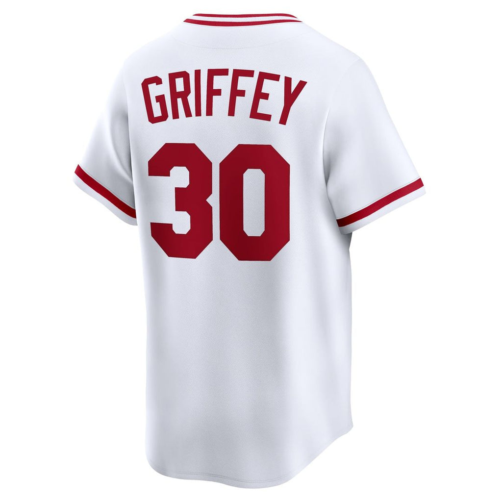 Men's Cincinnati Reds Ken Griffey White Throwback Jersey