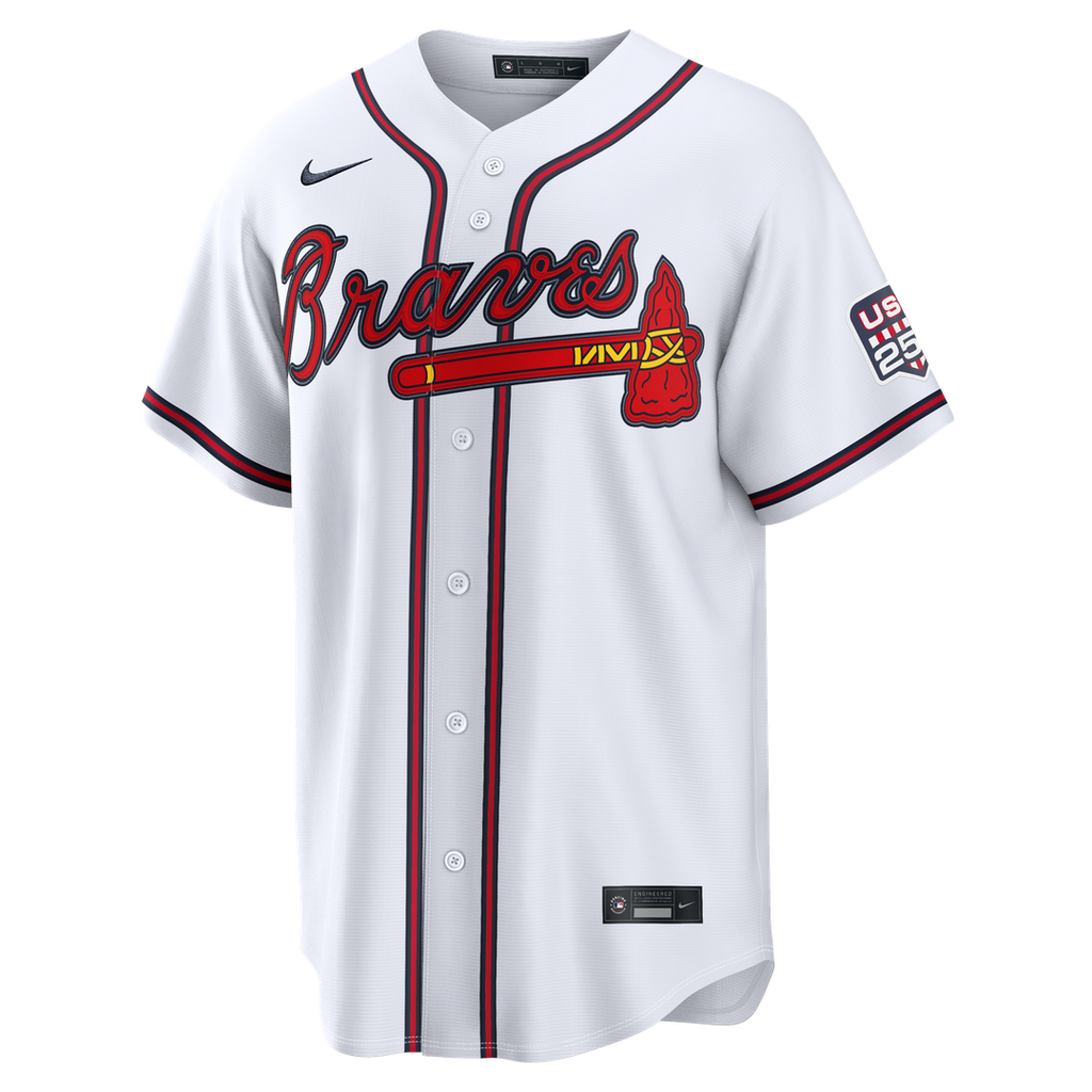 Fourth of July Men's Atlanta Braves Drake Baldwin White USA 250 Stadium Jersey