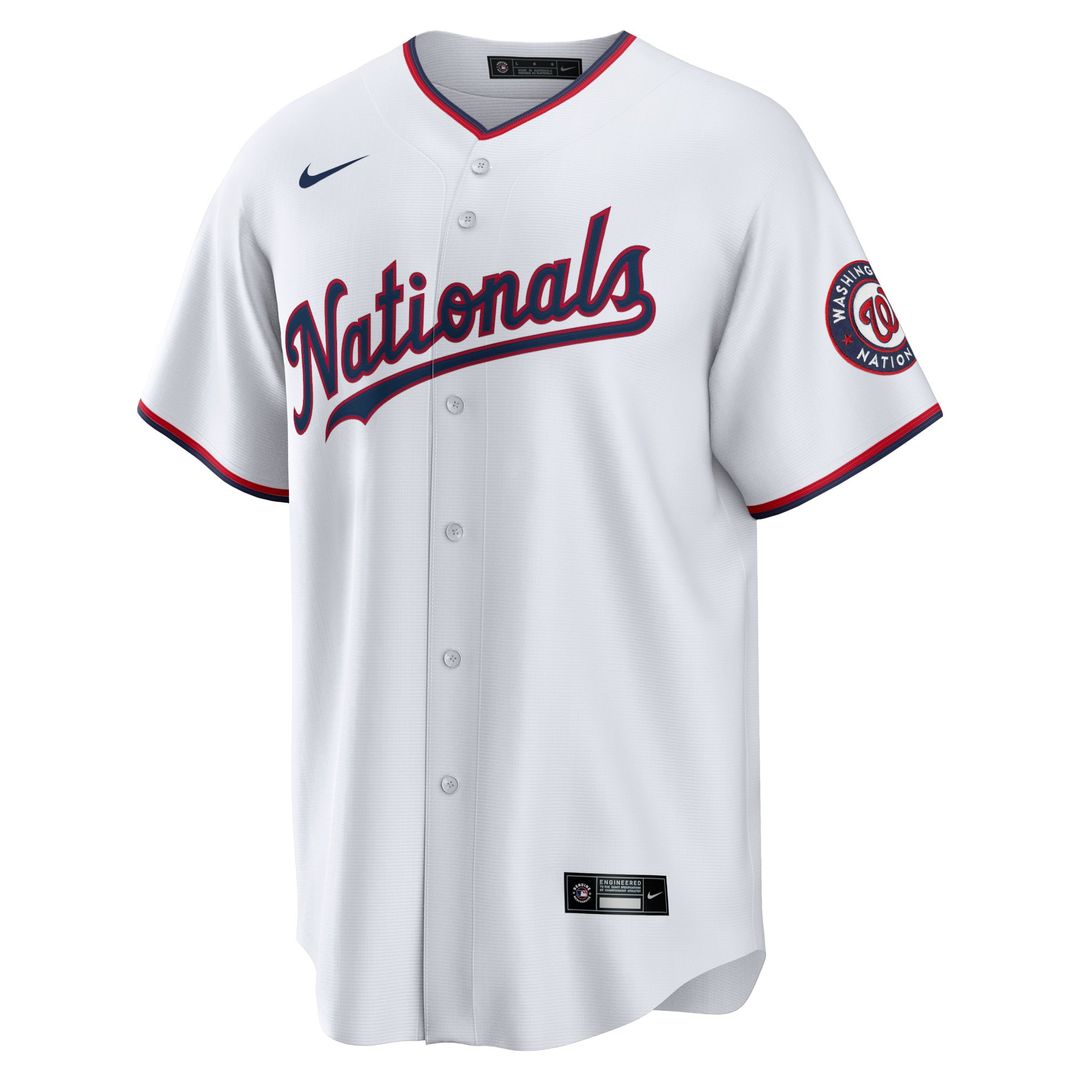 Men's Washington Nationals White Home Blank Replica Jersey