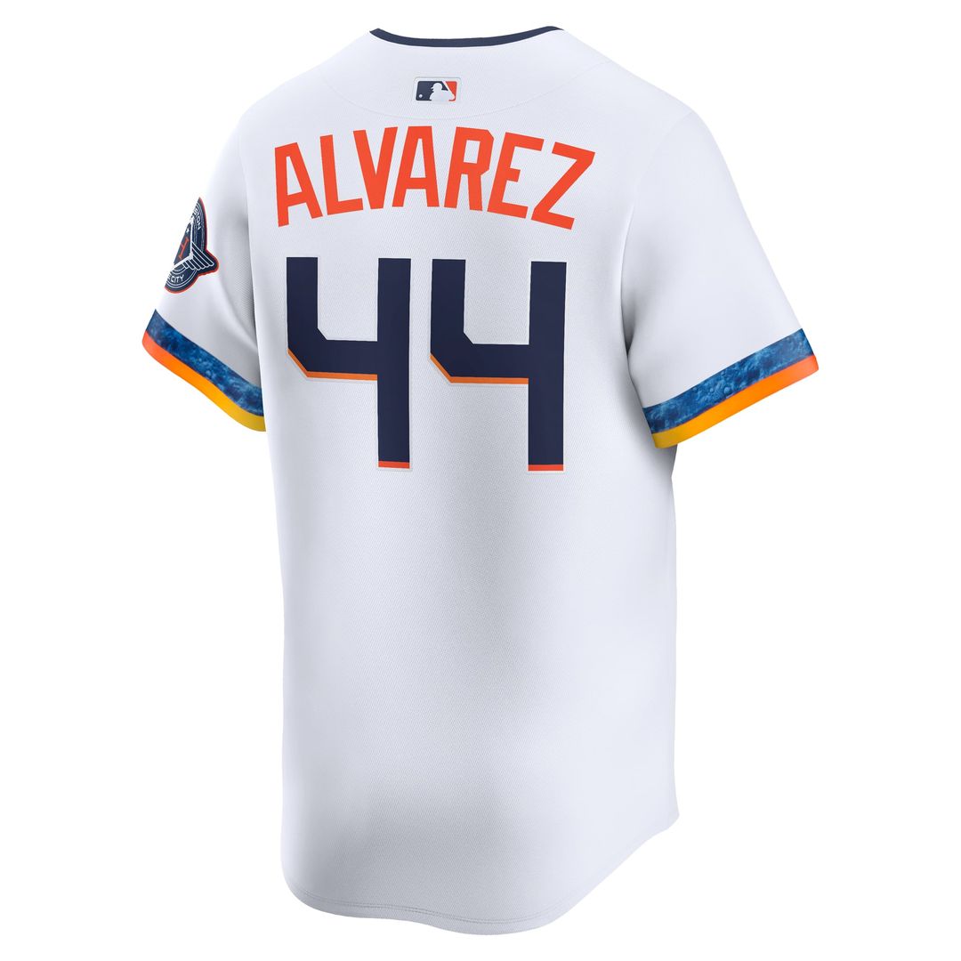 Men's Houston Astros Yordan Alvarez White 2025 City Connect Player Jersey