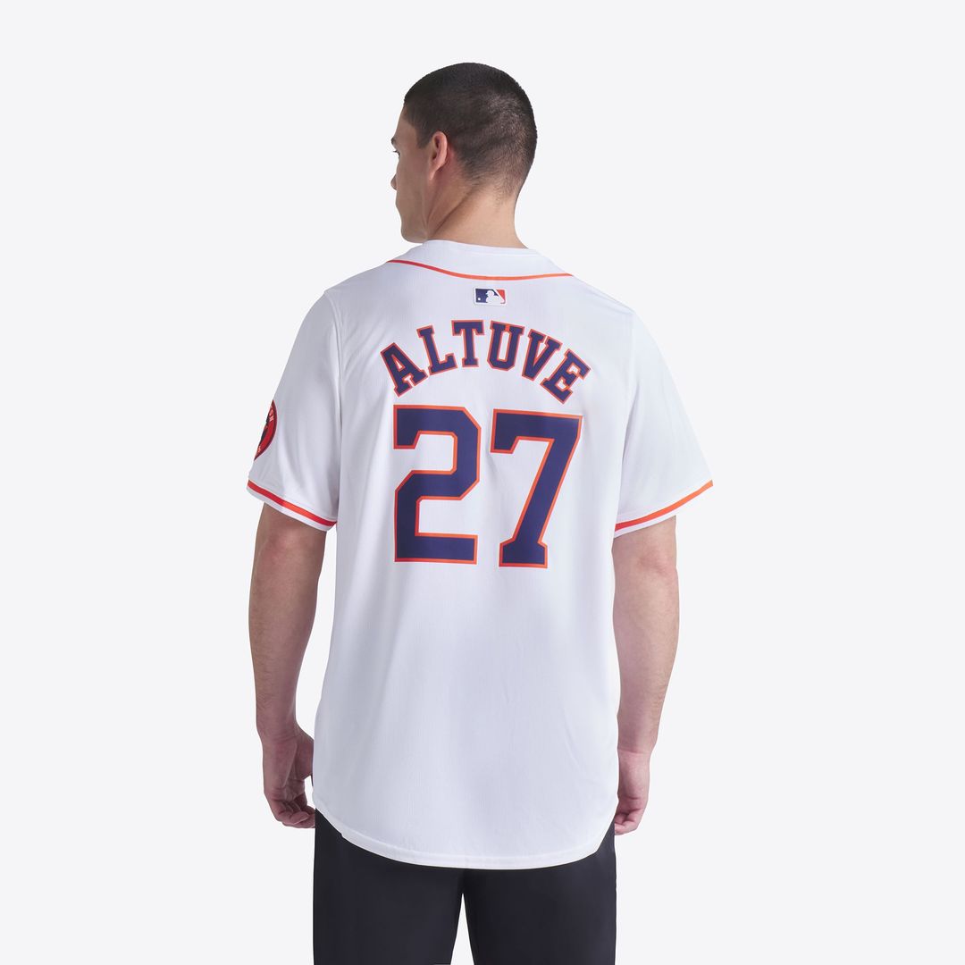 Men's Houston Astros Jose Altuve White Home Player Jersey