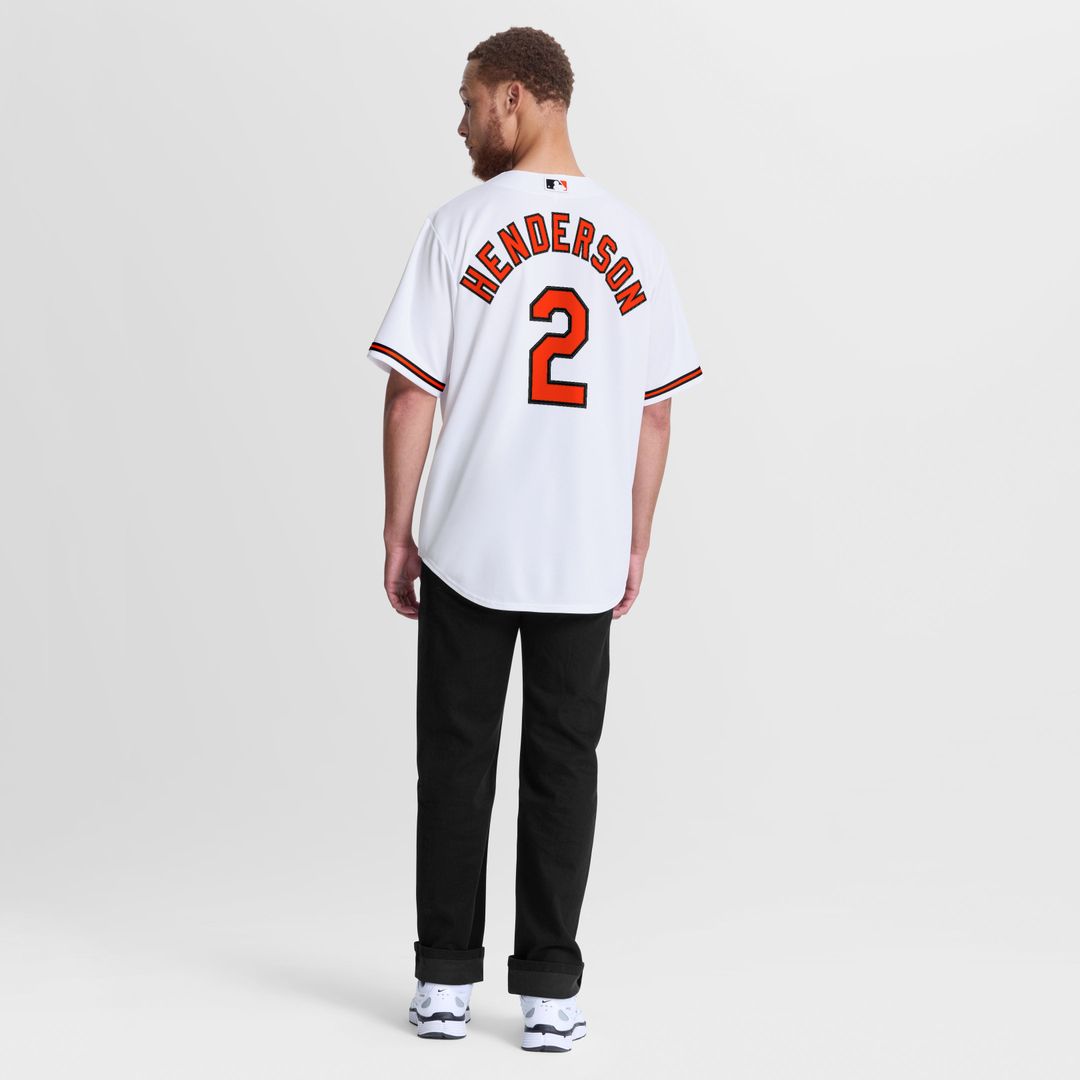 Men's Baltimore Orioles Gunnar Henderson White Home Replica Jersey