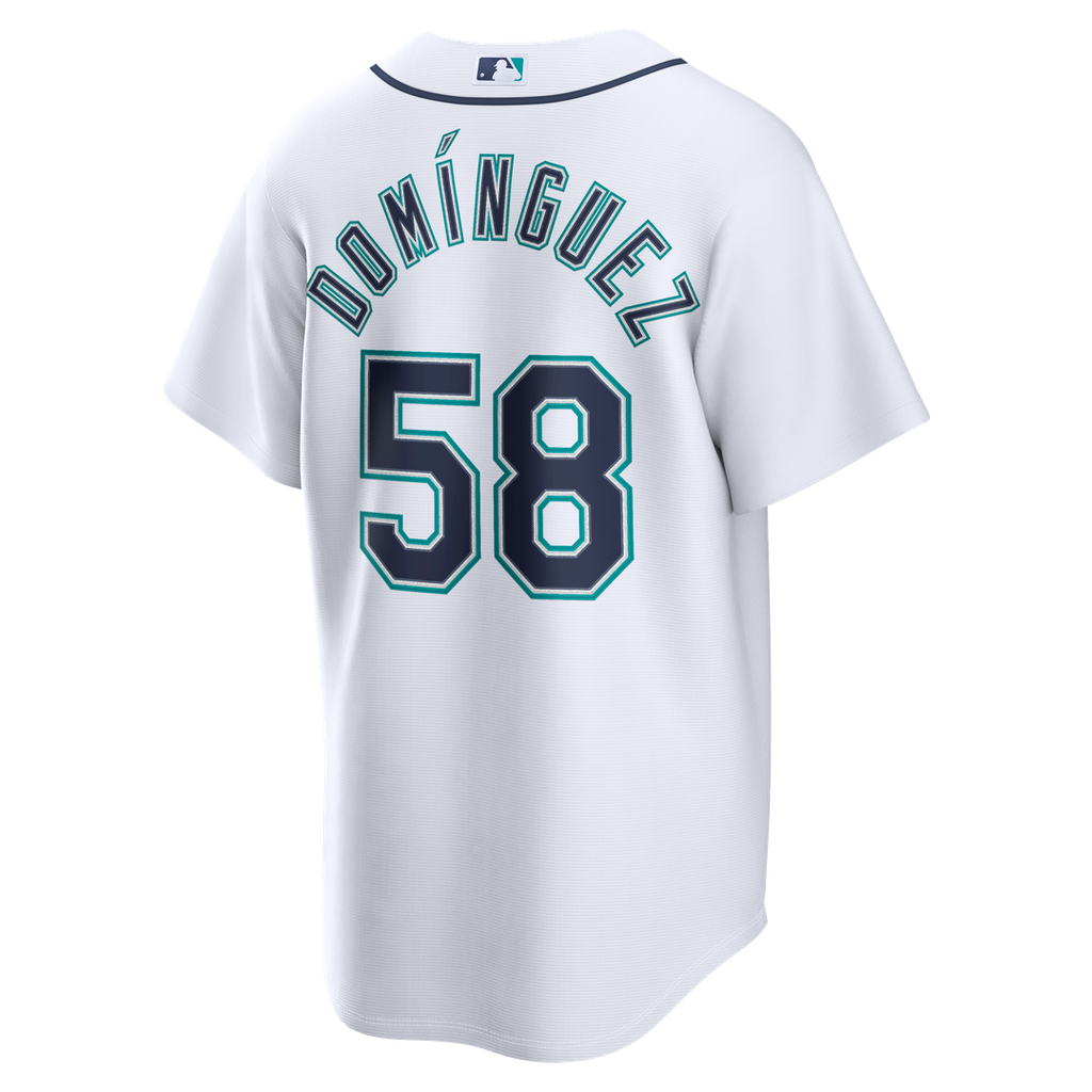 Men's Seattle Mariners Seranthony Domínguez White Home Replica Jersey