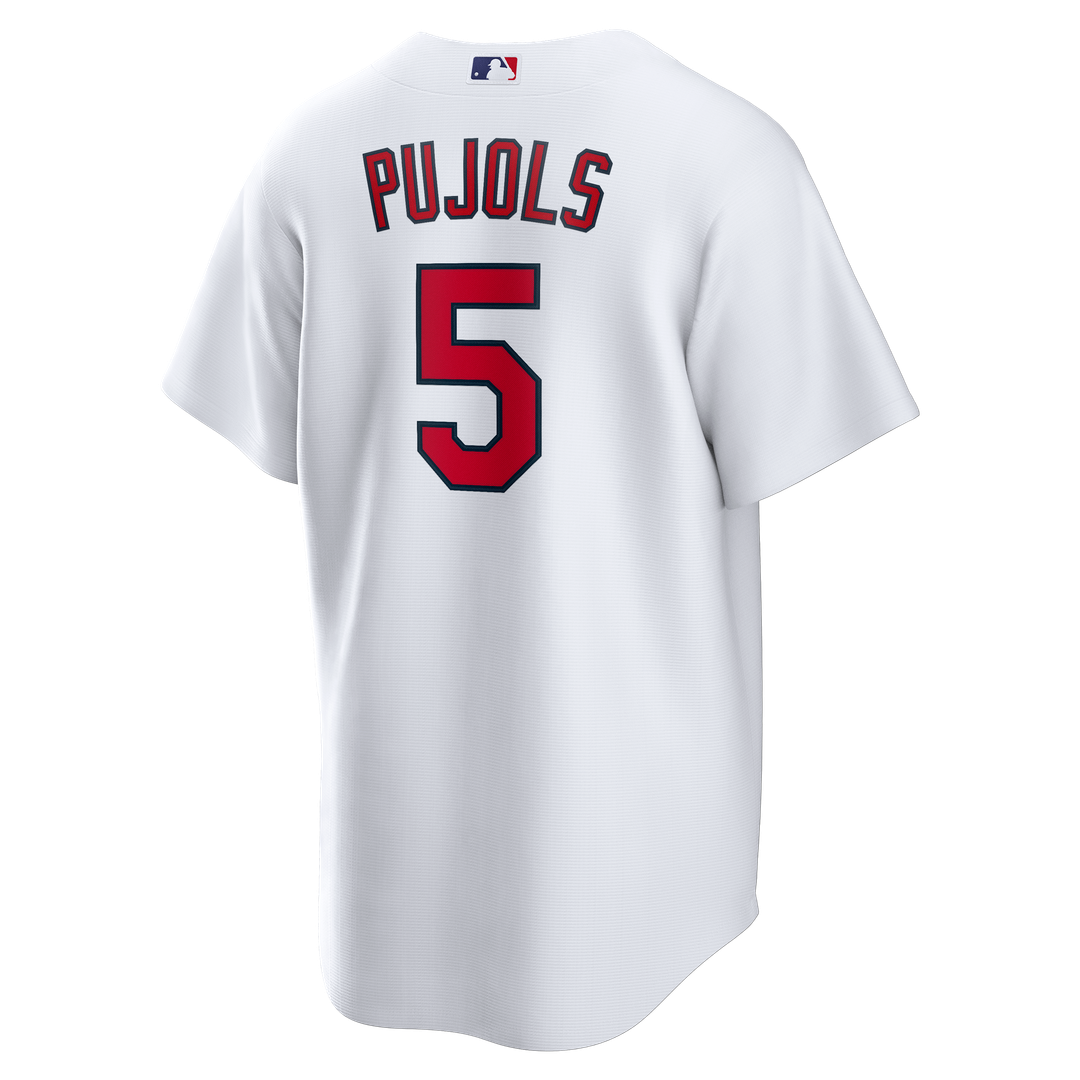 Men's St. Louis Cardinals Albert Pujols White Home Retired Player Replica Jersey