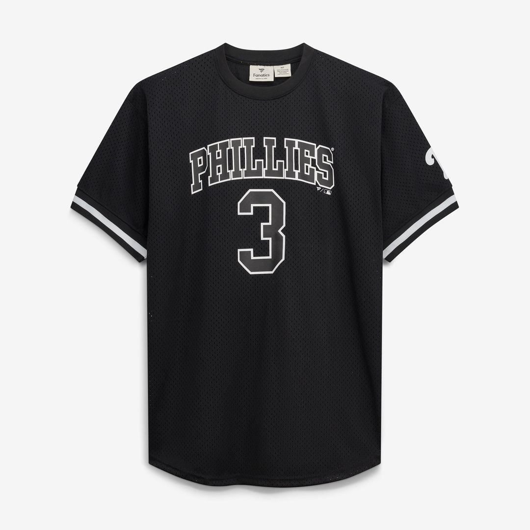 Men's Philadelphia Phillies Bryce Harper Black/White Big & Tall Heavyweight Mesh Jersey