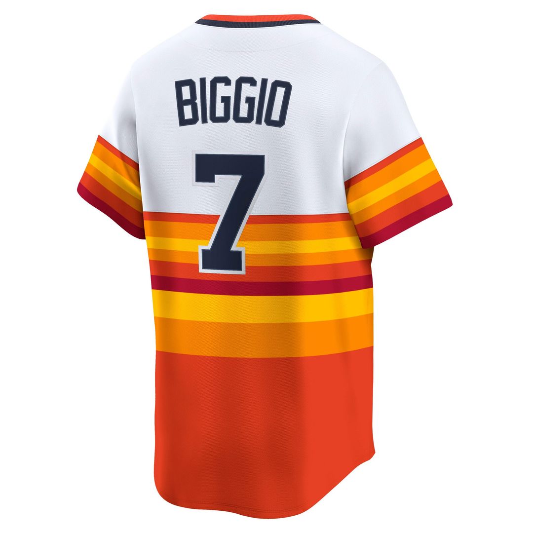 Men's Houston Astros Craig Biggio White Throwback Player Jersey