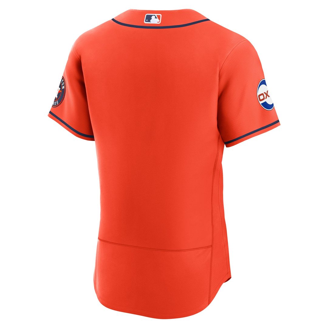 Men's Houston Astros Orange Alternate Sponsor Patch Jersey