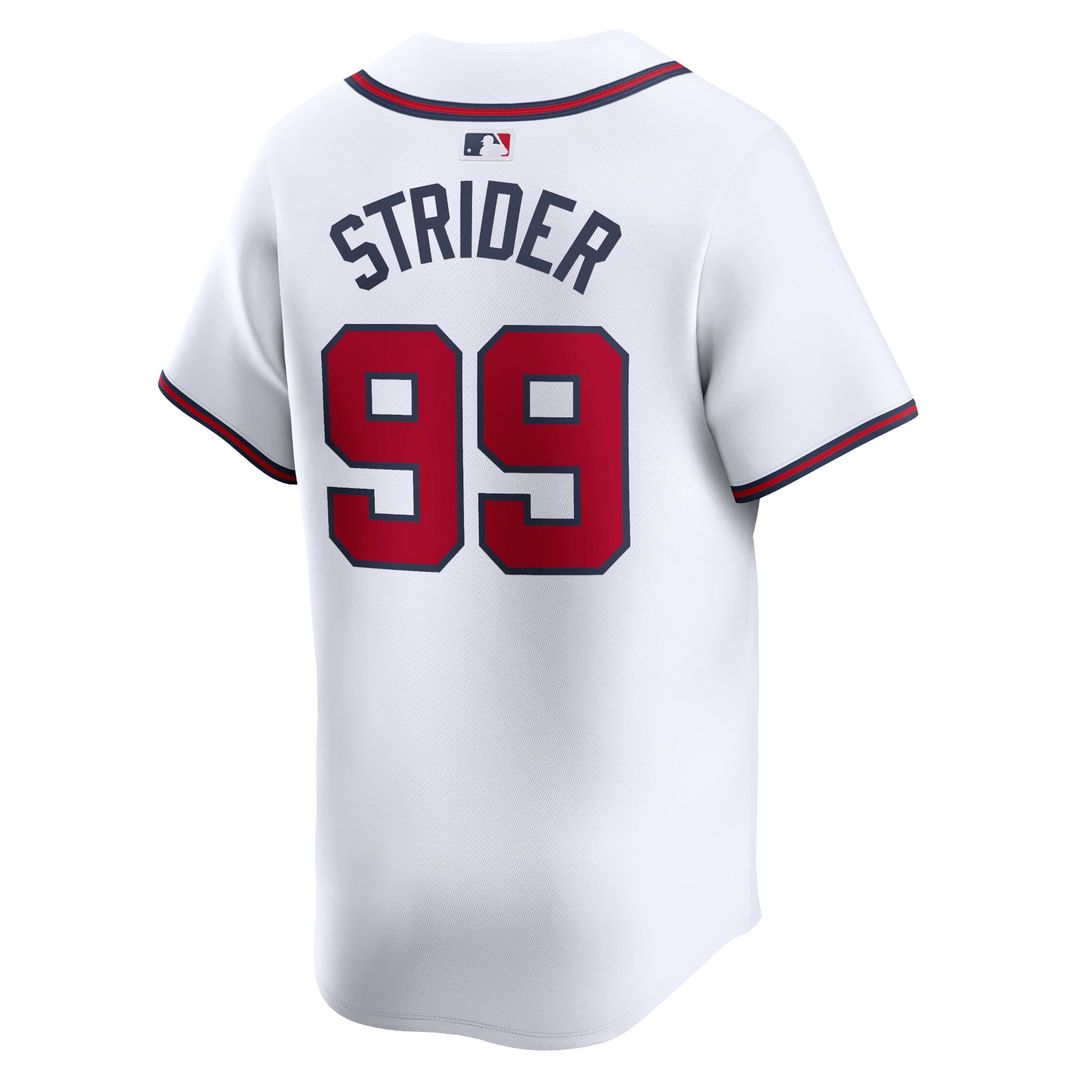 Men's Atlanta Braves Spencer Strider White Home Player Jersey