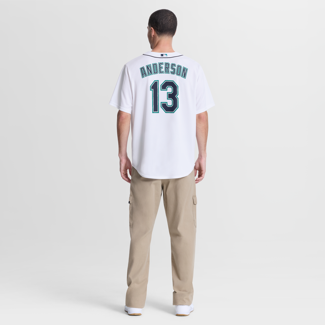 Men's Seattle Mariners Kade Anderson White Home Replica Jersey