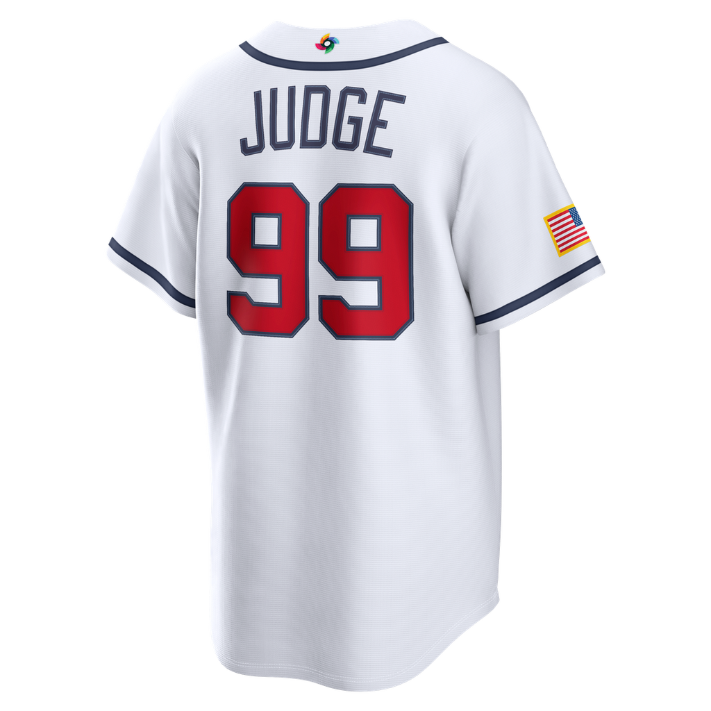 Men's USA Baseball Aaron Judge White 2026 World Baseball Classic Home Stadium Jersey