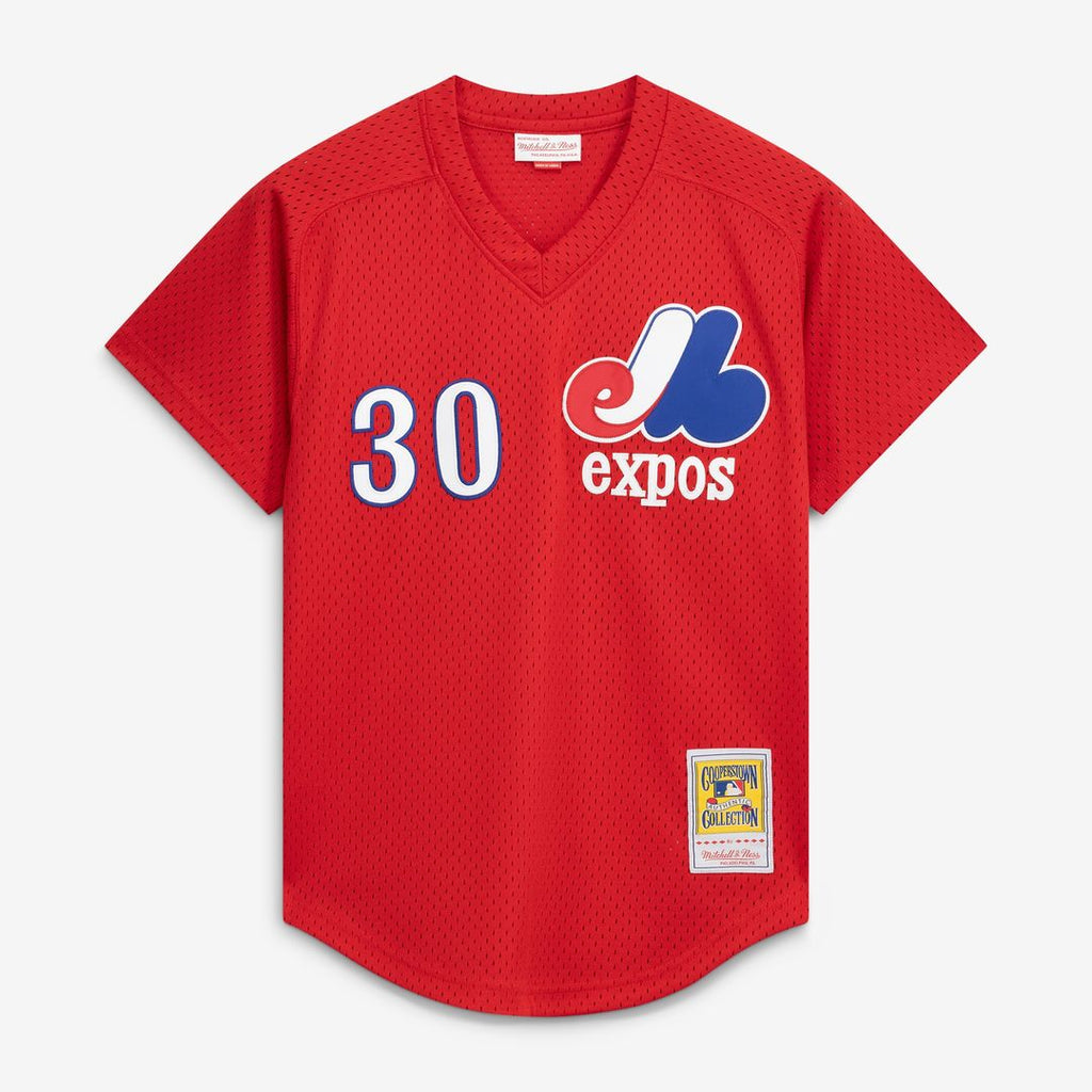 Men's Montreal Expos Tim Raines Scarlet Batting Practice Jersey