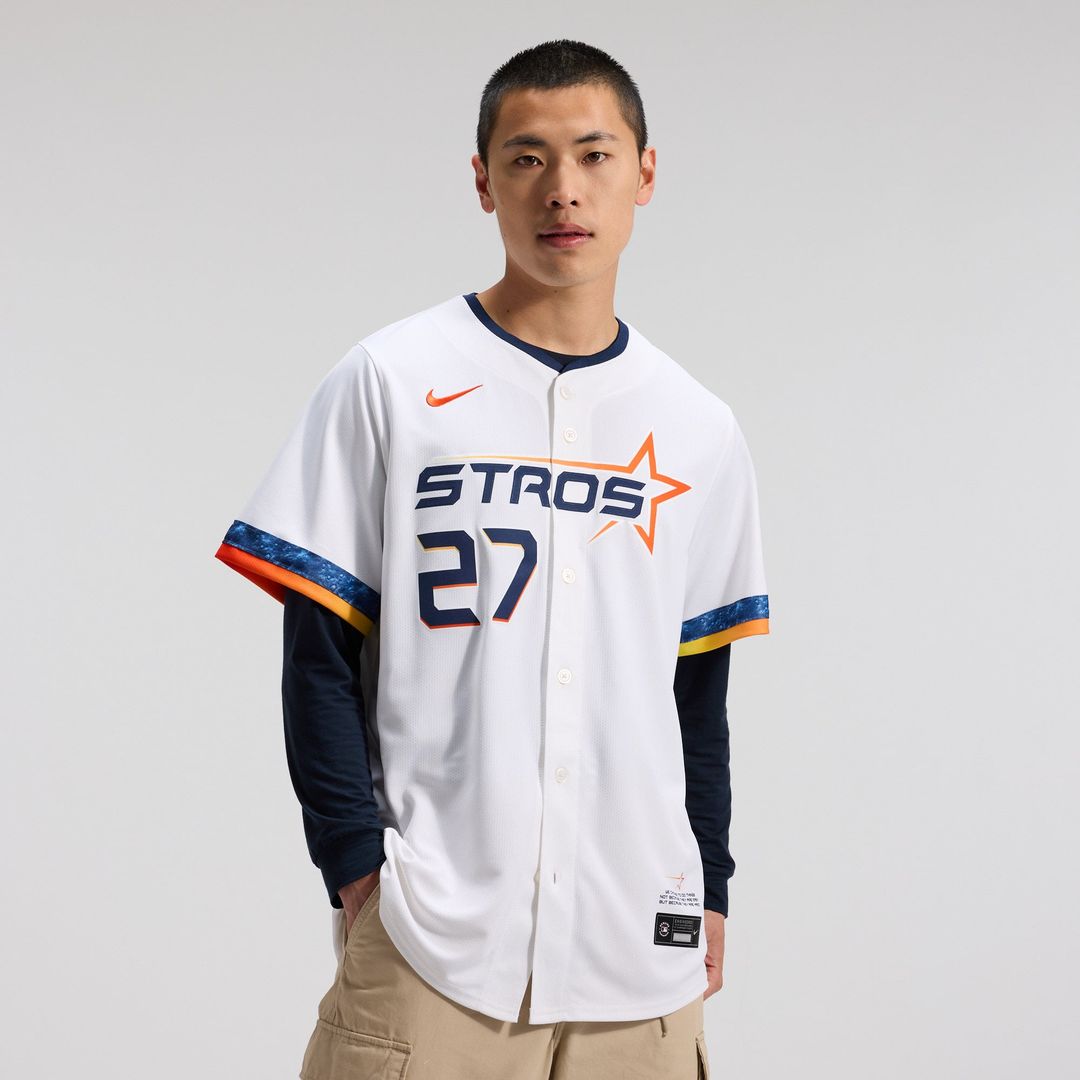 Men's Houston Astros Jose Altuve White 2025 City Connect Player Jersey