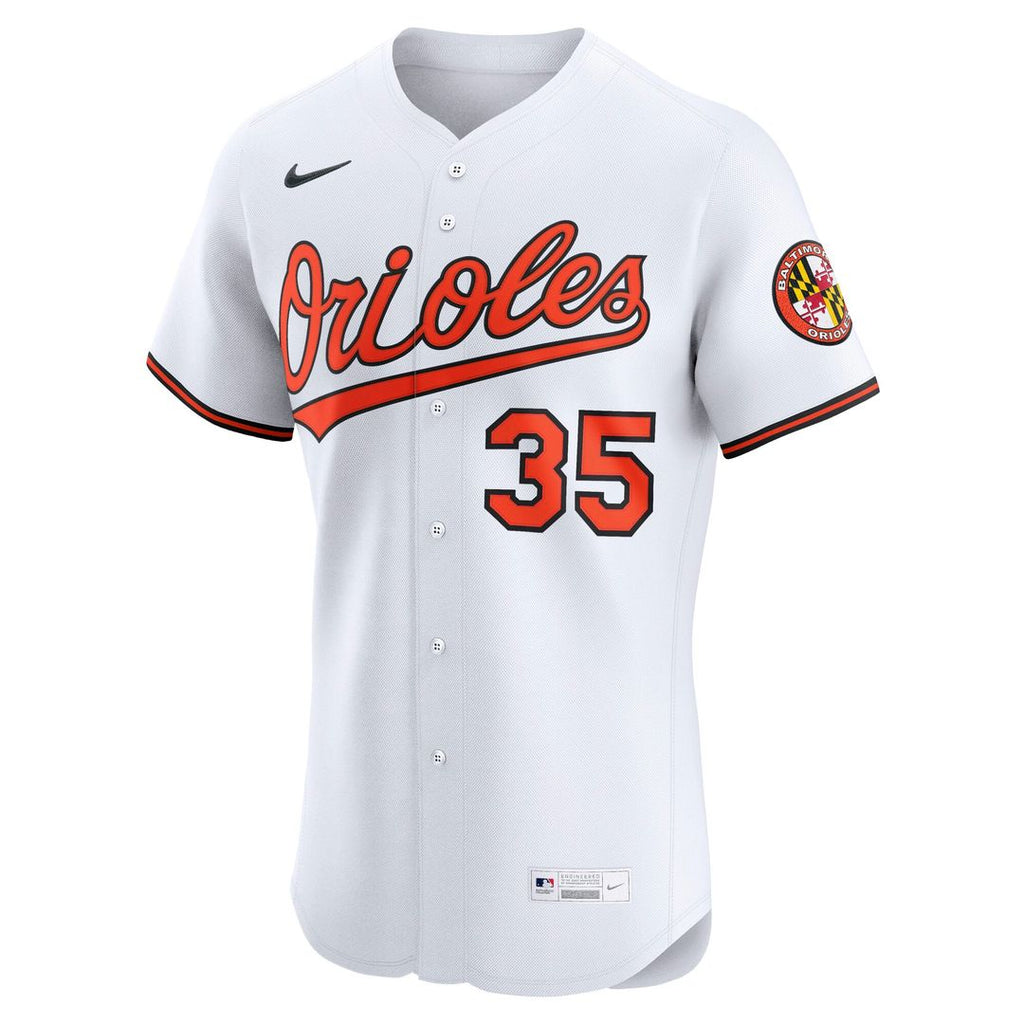 Men's Baltimore Orioles Adley Rutschman White Home Elite Jersey