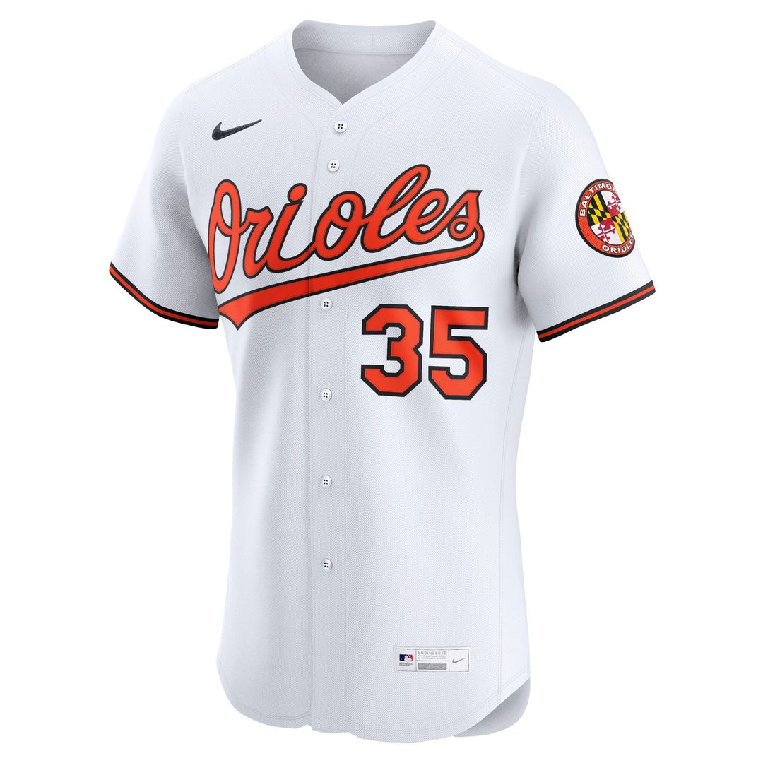 Men's Baltimore Orioles Adley Rutschman White Home Elite Jersey