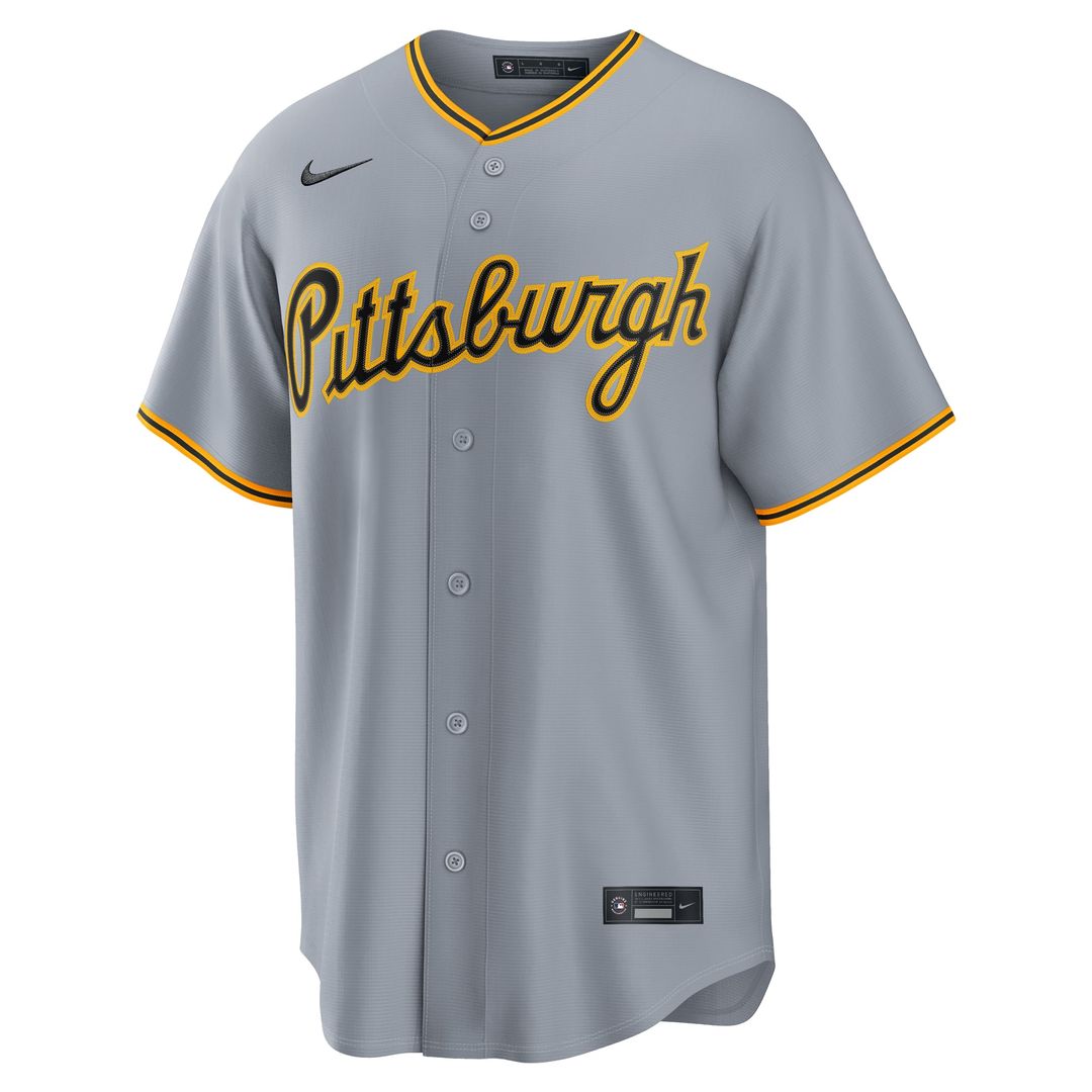 Men's Pittsburgh Pirates Paul Skenes Gray Road Replica Jersey
