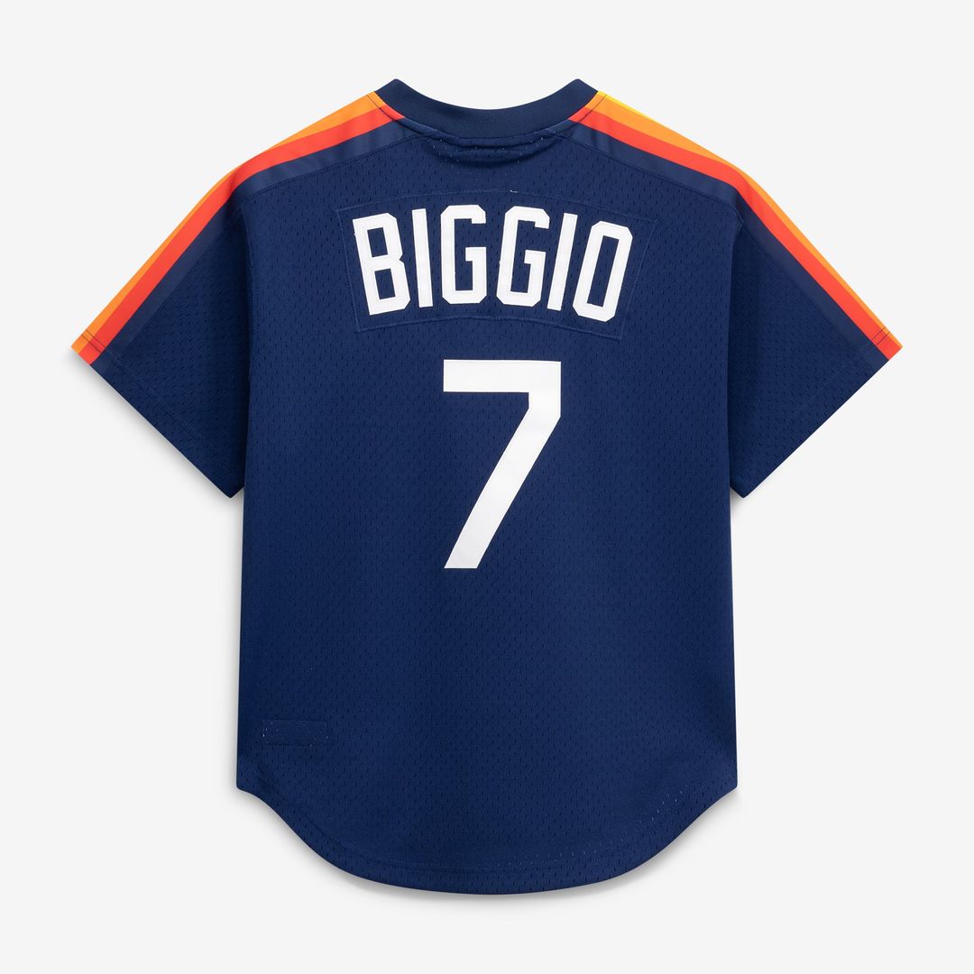 Men's Houston Astros Craig Biggio Navy Batting Practice Jersey