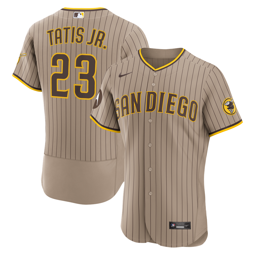 Men's San Diego Padres Fernando Tatis Jr. Sand Alternate Sponsor Patch Jersey