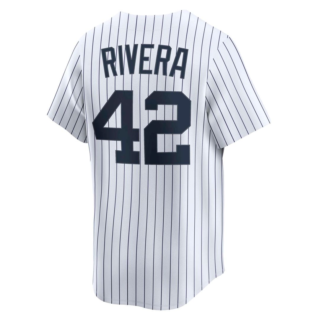Men's New York Yankees Mariano Rivera White Throwback Jersey