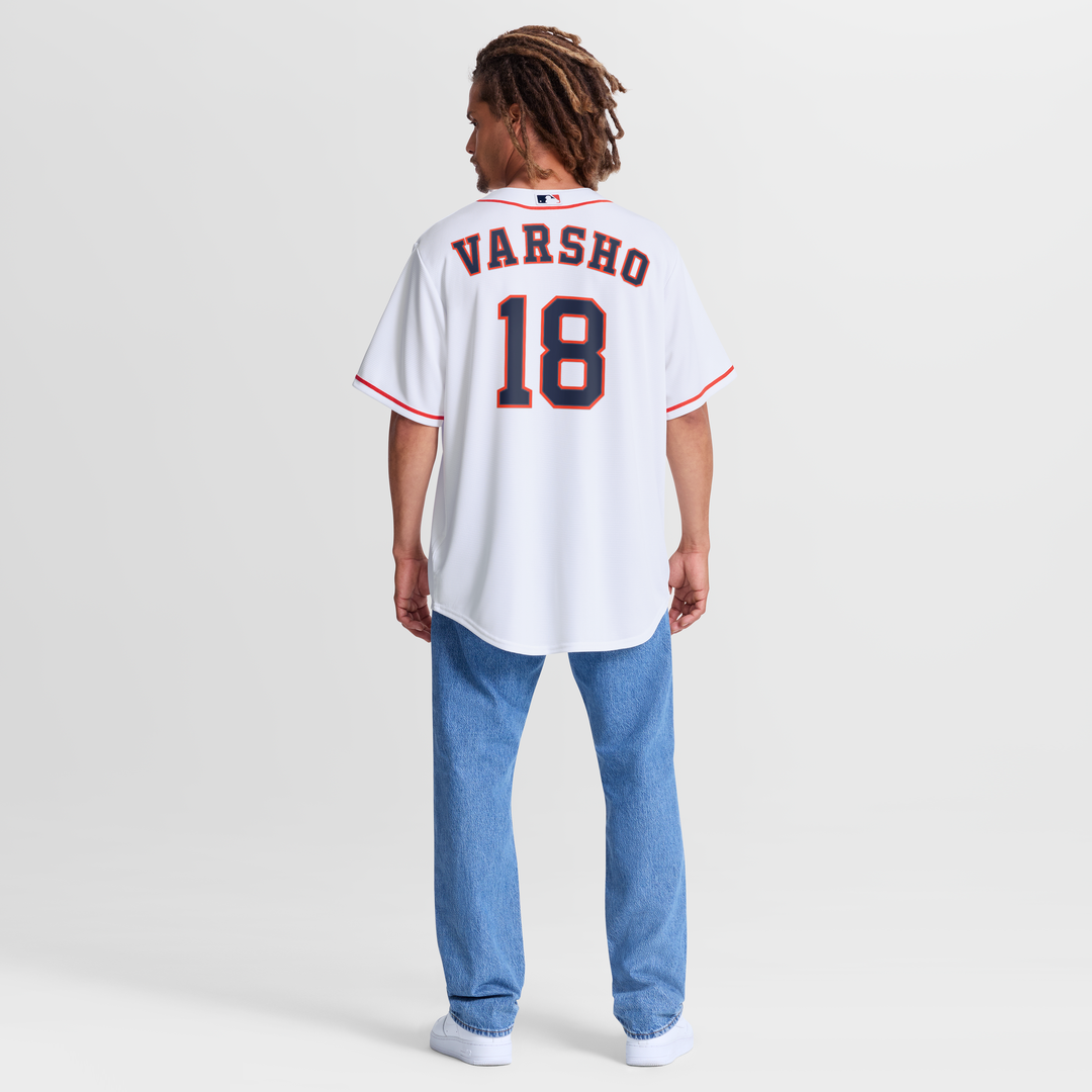 Men's Houston Astros Daulton Varsho White Home Replica Jersey
