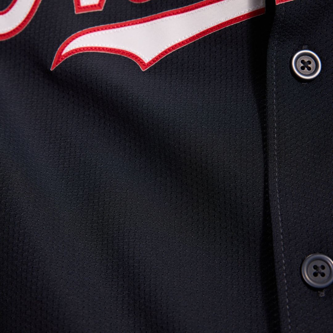 Men's Washington Nationals James Wood Navy Alternate Player Jersey